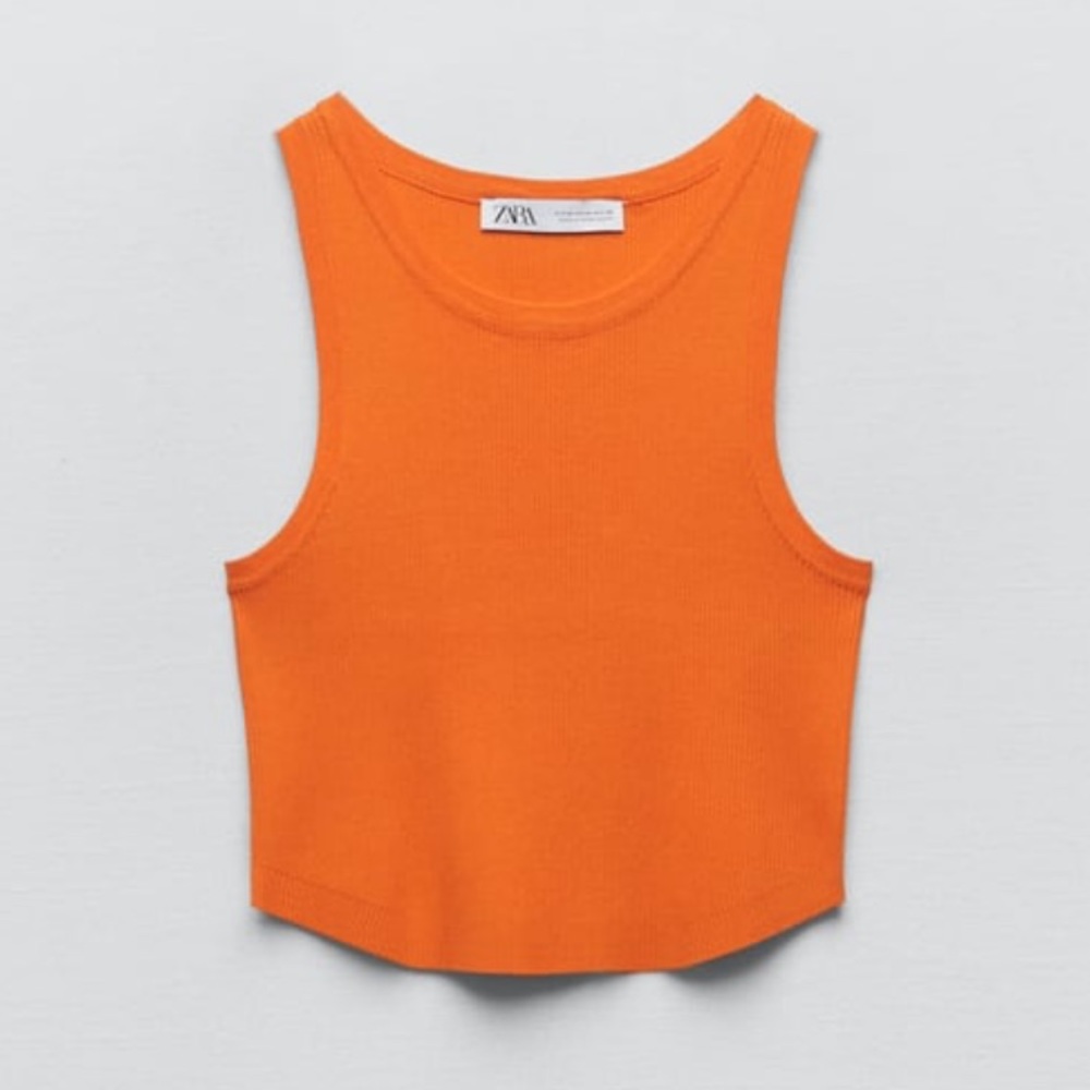 Zara Orange Crop Top